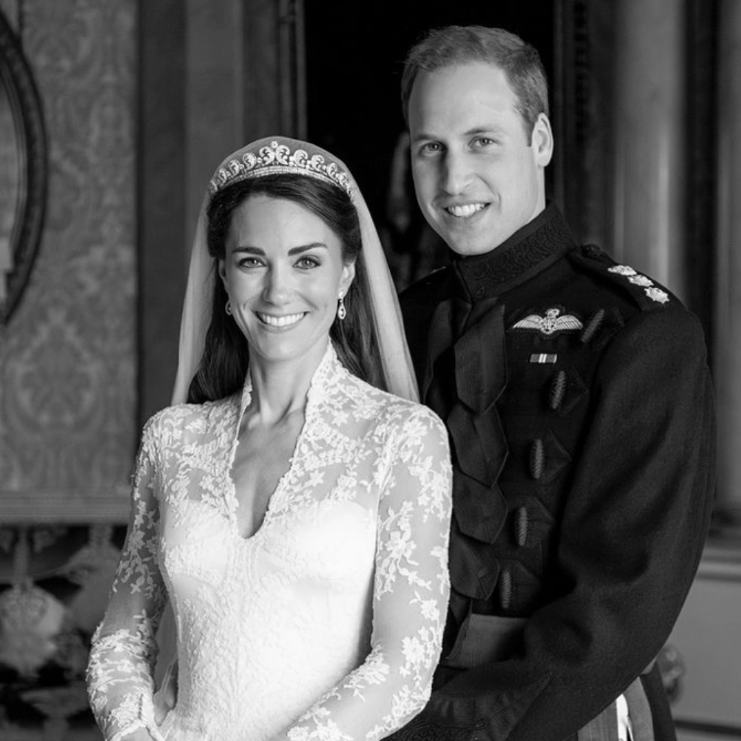 Príncipe William e Kate Middleton celebram 13 anos de casamento, mas foto publicada na rede do casal assusta internautas